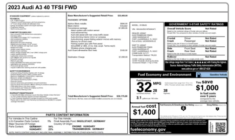 Photos of 2023 Audi A3 Premium for sale in Jacksonville, FL at Auto Boutique Florida