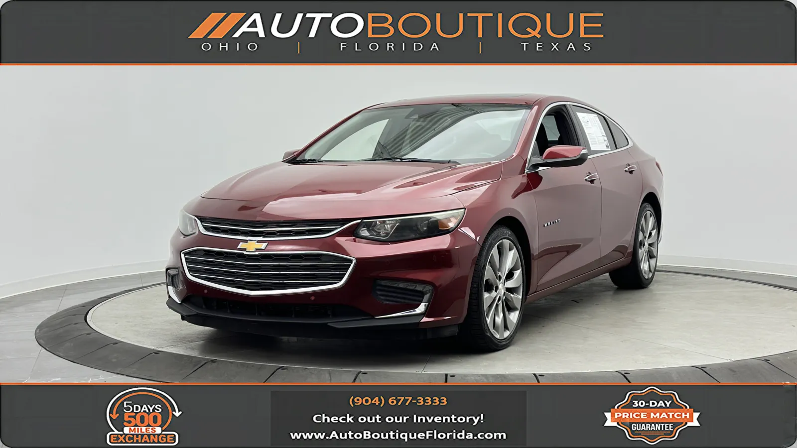 Red 2018 Chevrolet Malibu Premier for sale in Jacksonville, FL