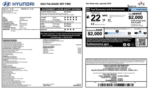 Photos of 2023 Hyundai Palisade XRT for sale in Jacksonville, FL at Auto Boutique Florida