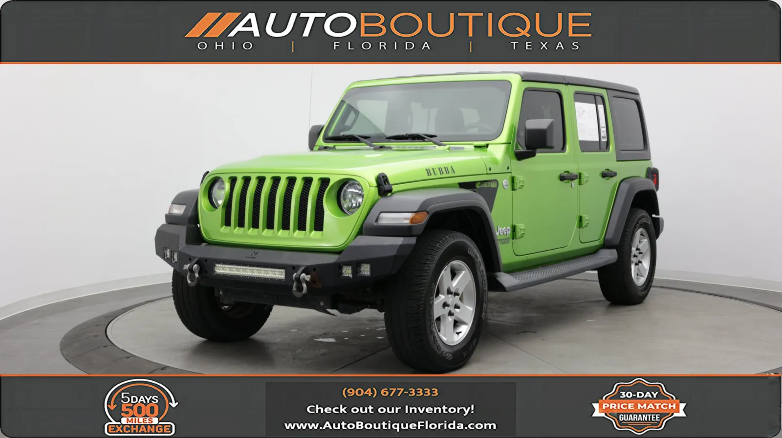 Green 2020 Jeep Wrangler Unlimited Sport for sale in Jacksonville, FL