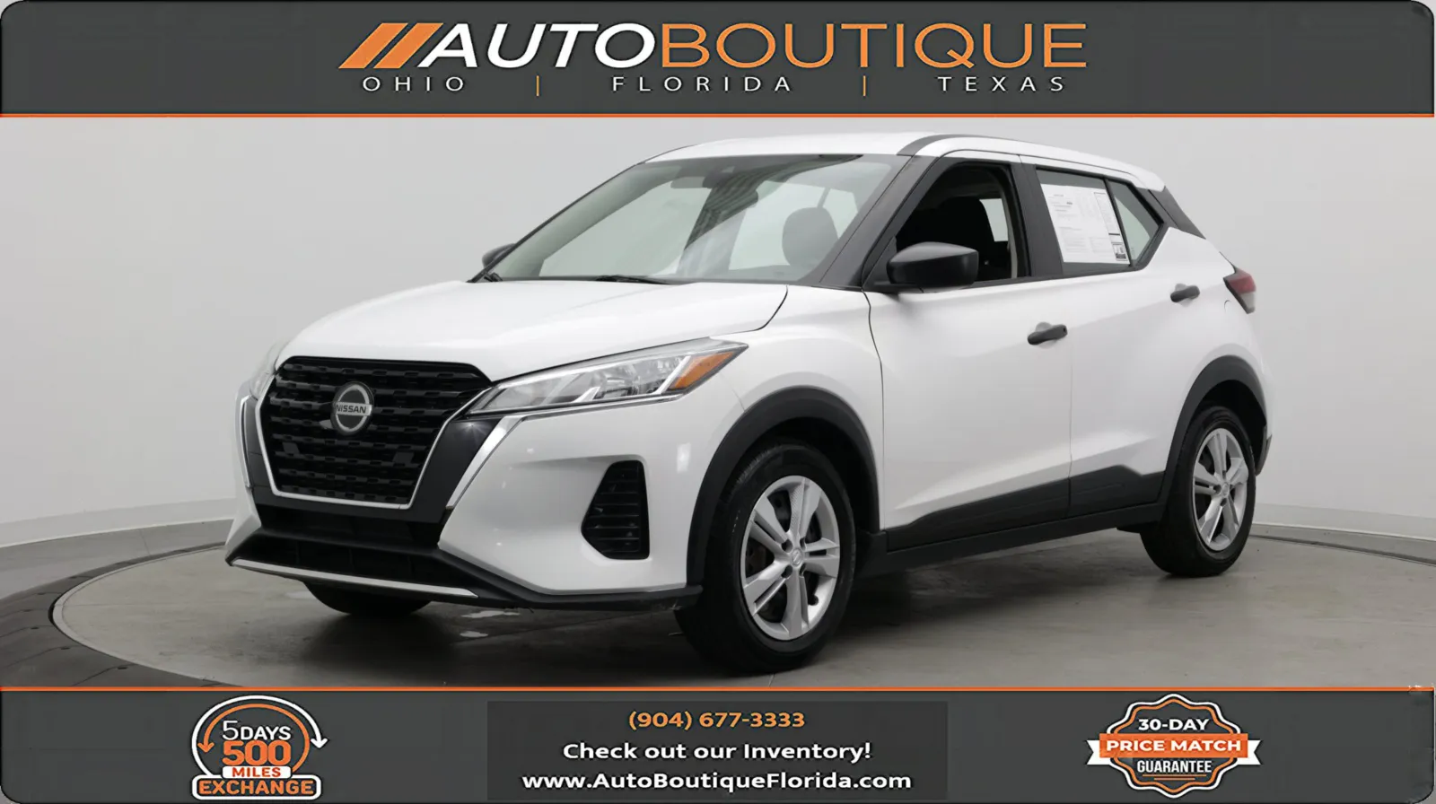 White 2021 Nissan Kicks S for sale in Jacksonville, FL