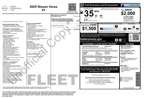 More photos of 2025 Nissan Versa SV at Auto Boutique Florida, FL