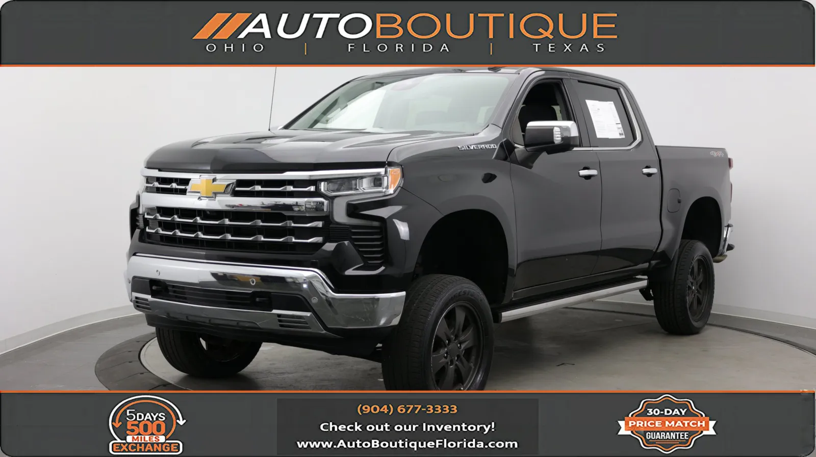 Black 2023 Chevrolet Silverado 1500 LTZ for sale in Jacksonville, FL