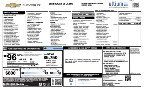 More photos of 2024 Chevrolet Blazer EV eAWD LT at Auto Boutique Florida, FL