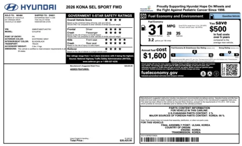 More photos of 2026 Hyundai Kona SEL Sport at Auto Boutique Florida, FL