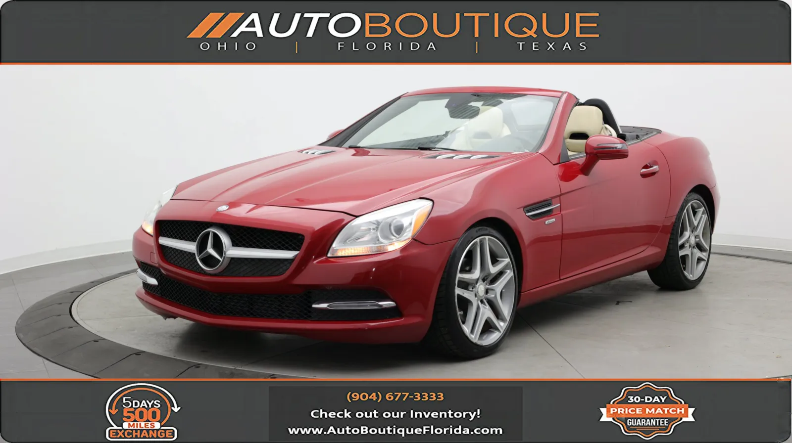 Red 2015 Mercedes-Benz SLK-Class SLK 250 for sale in Jacksonville, FL