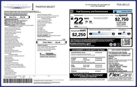 More photos of 2026 Chrysler Pacifica Select at Auto Boutique Florida, FL