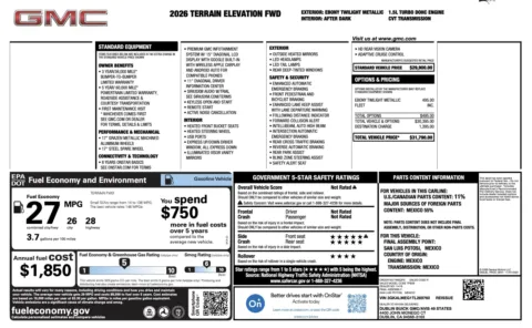 More photos of 2026 GMC Terrain FWD Elevation at Auto Boutique Florida, FL