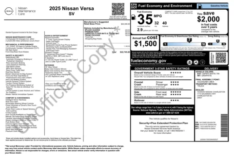 More photos of 2025 Nissan Versa SV at Auto Boutique Florida, FL