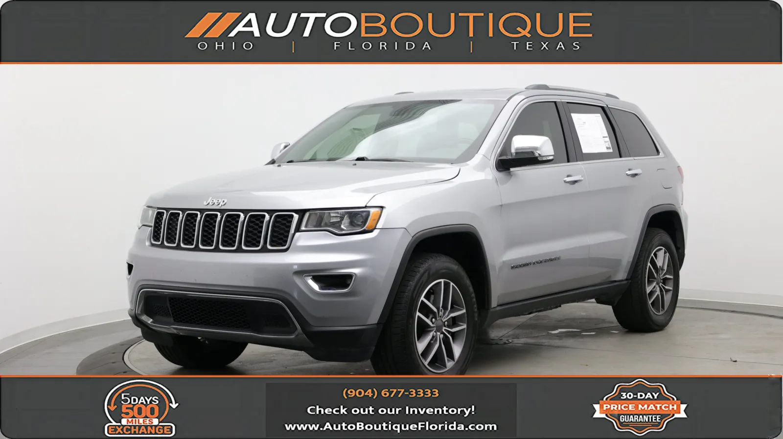 Silver 2020 Jeep Grand Cherokee Limited for sale in Jacksonville, FL