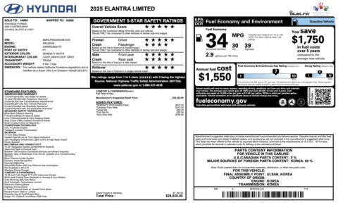 More photos of 2025 Hyundai Elantra Limited at Auto Boutique Florida, FL