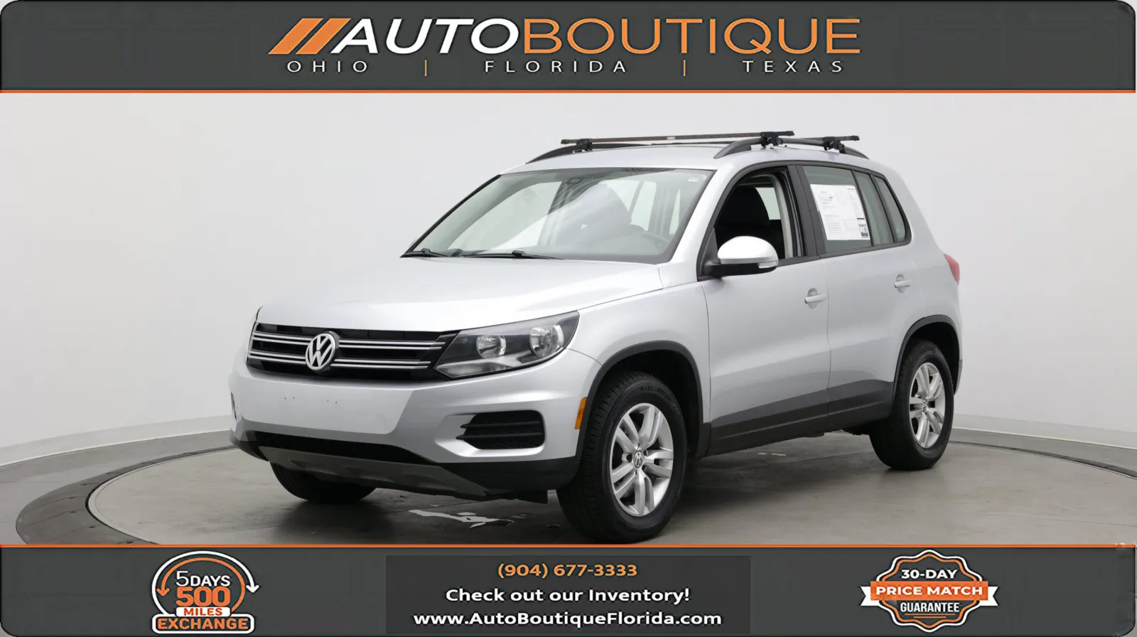 Silver 2016 Volkswagen Tiguan S for sale in Jacksonville, FL