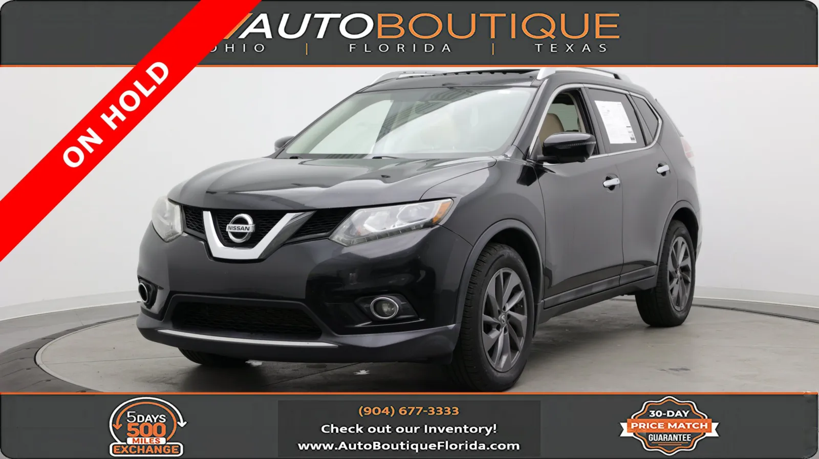 Black 2016 Nissan Rogue SL for sale in Jacksonville, FL