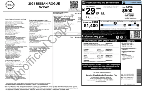 Photos of 2021 Nissan Rogue SV for sale in Jacksonville, FL at Auto Boutique Florida