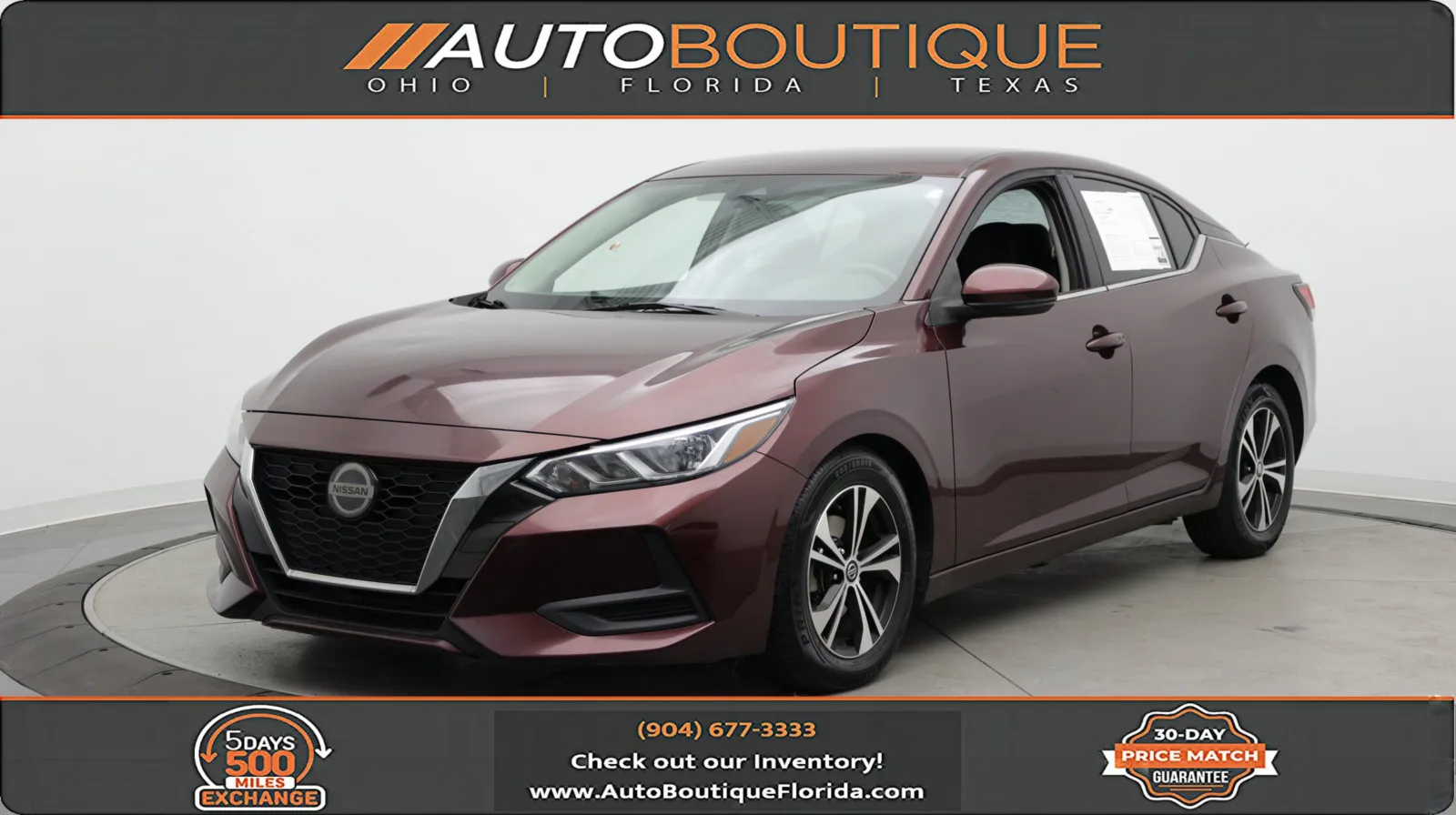Red 2020 Nissan Sentra SV for sale in Jacksonville, FL
