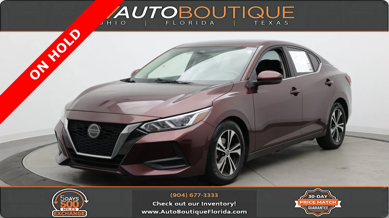 Red 2020 Nissan Sentra SV for sale in Jacksonville, FL