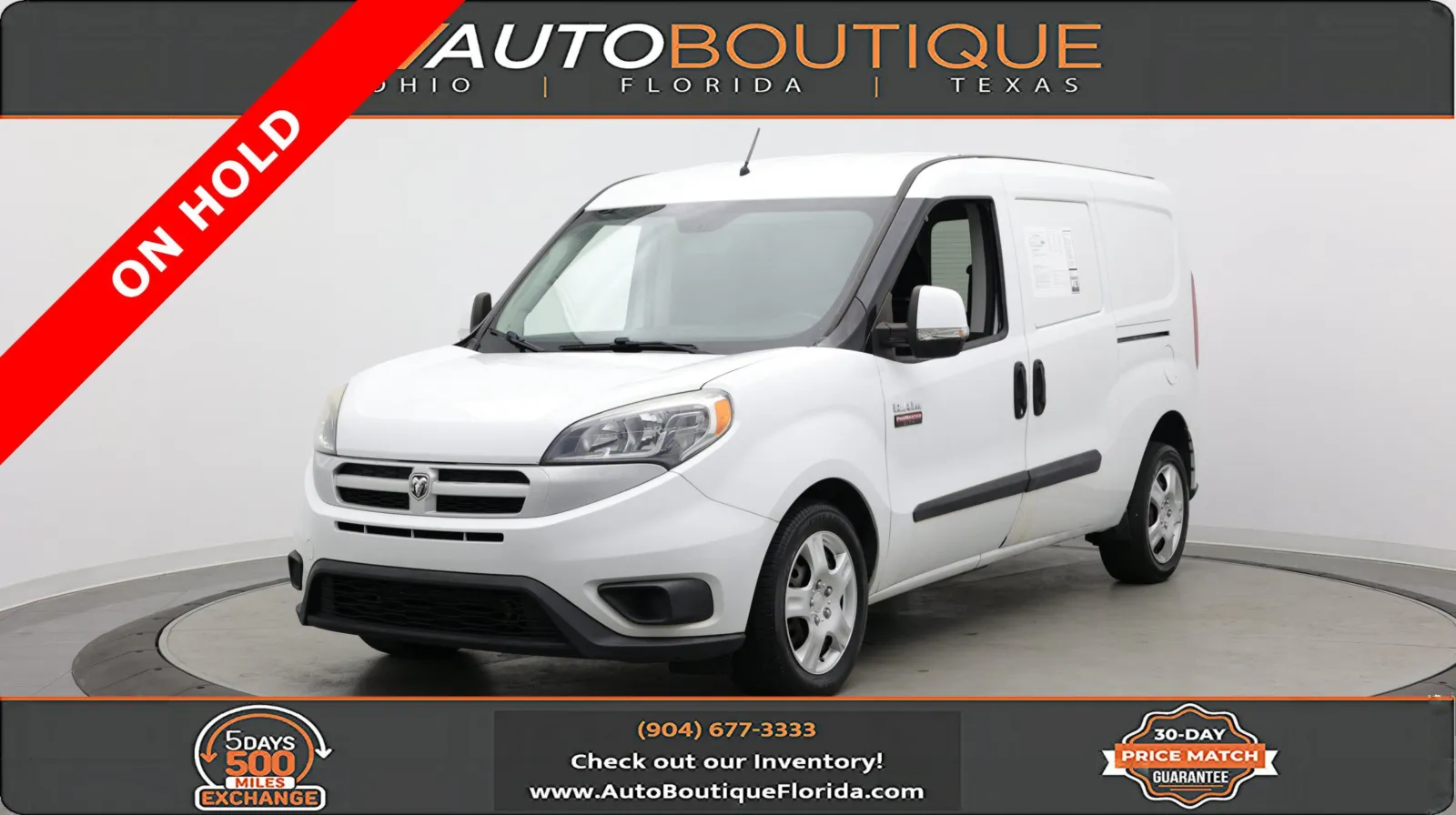 White 2017 Ram ProMaster City Cargo Van Tradesman SLT for sale in Jacksonville, FL