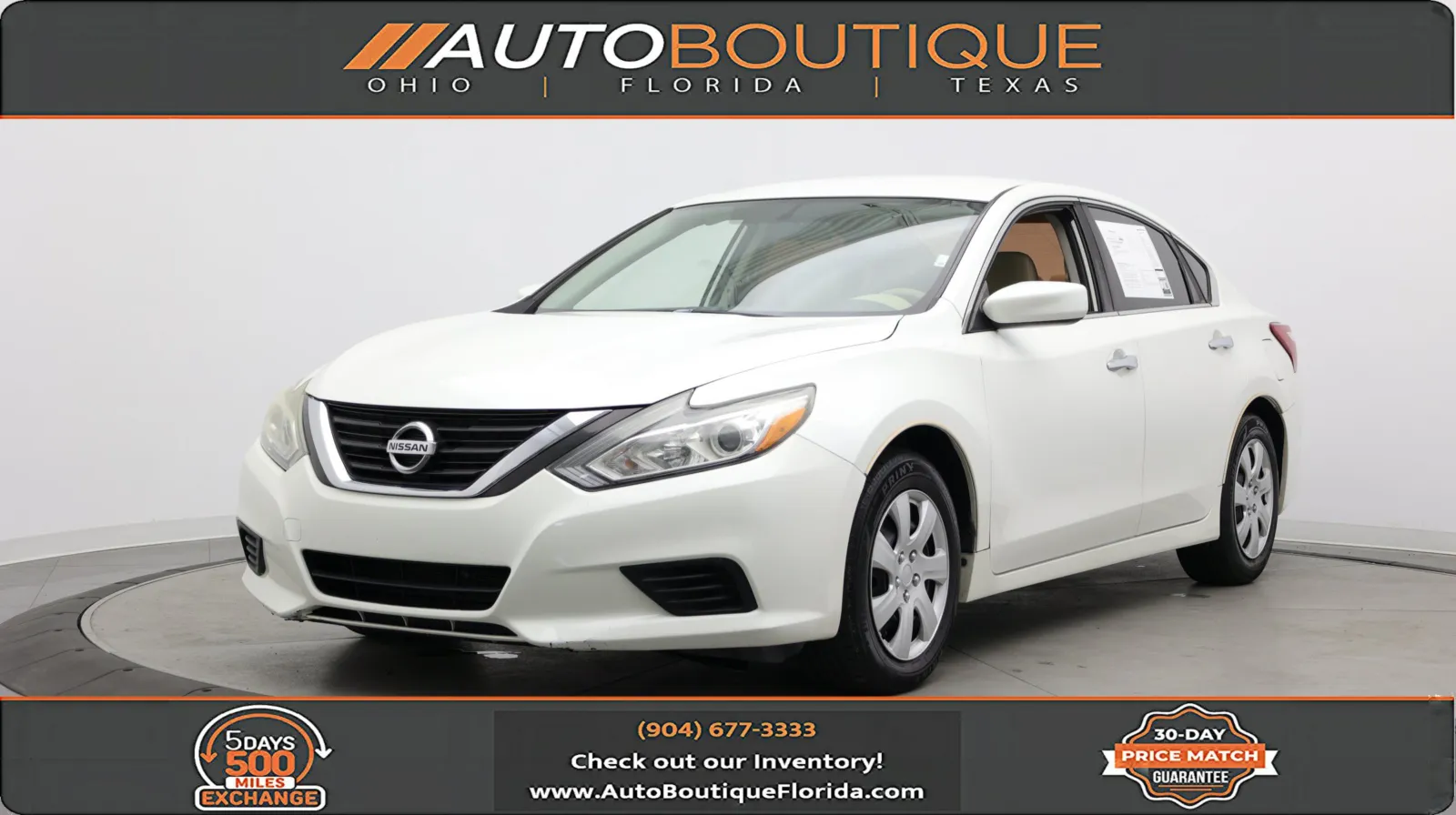 White 2016 Nissan Altima 2.5 S for sale in Jacksonville, FL