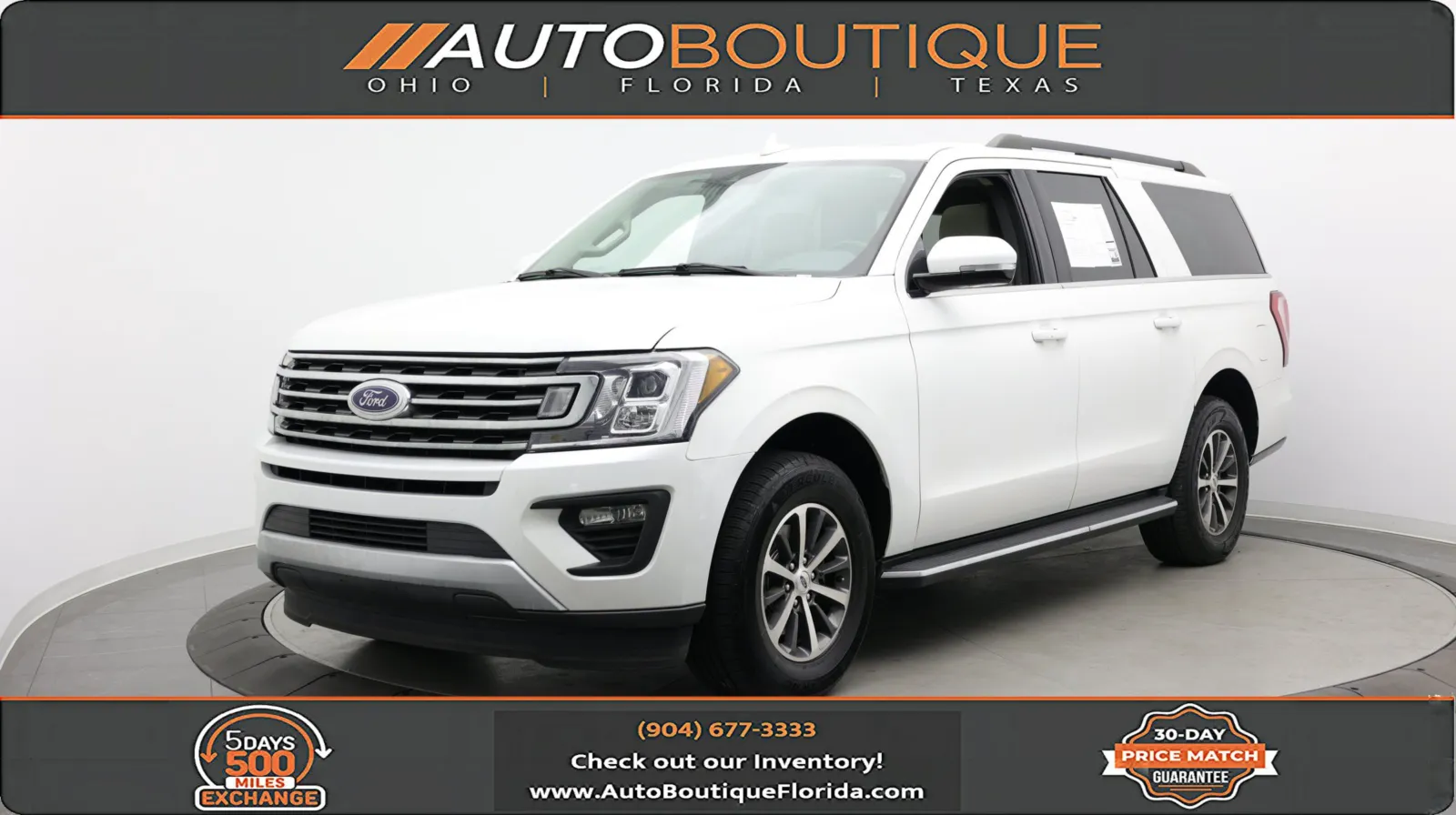White 2021 Ford Expedition Max XLT for sale in Jacksonville, FL