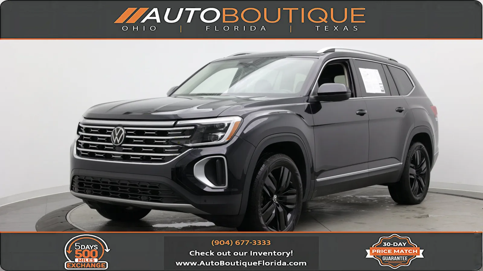 Black 2024 Volkswagen Atlas 2.0T SEL for sale in Jacksonville, FL