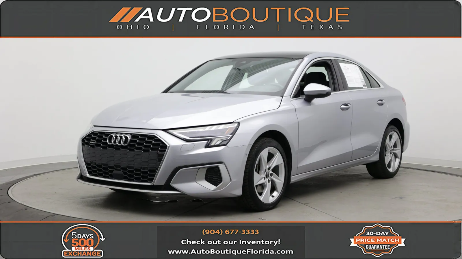 Silver 2023 Audi A3 Premium Plus for sale in Jacksonville, FL