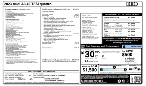 Photos of 2023 Audi A3 Premium Plus for sale in Jacksonville, FL at Auto Boutique Florida