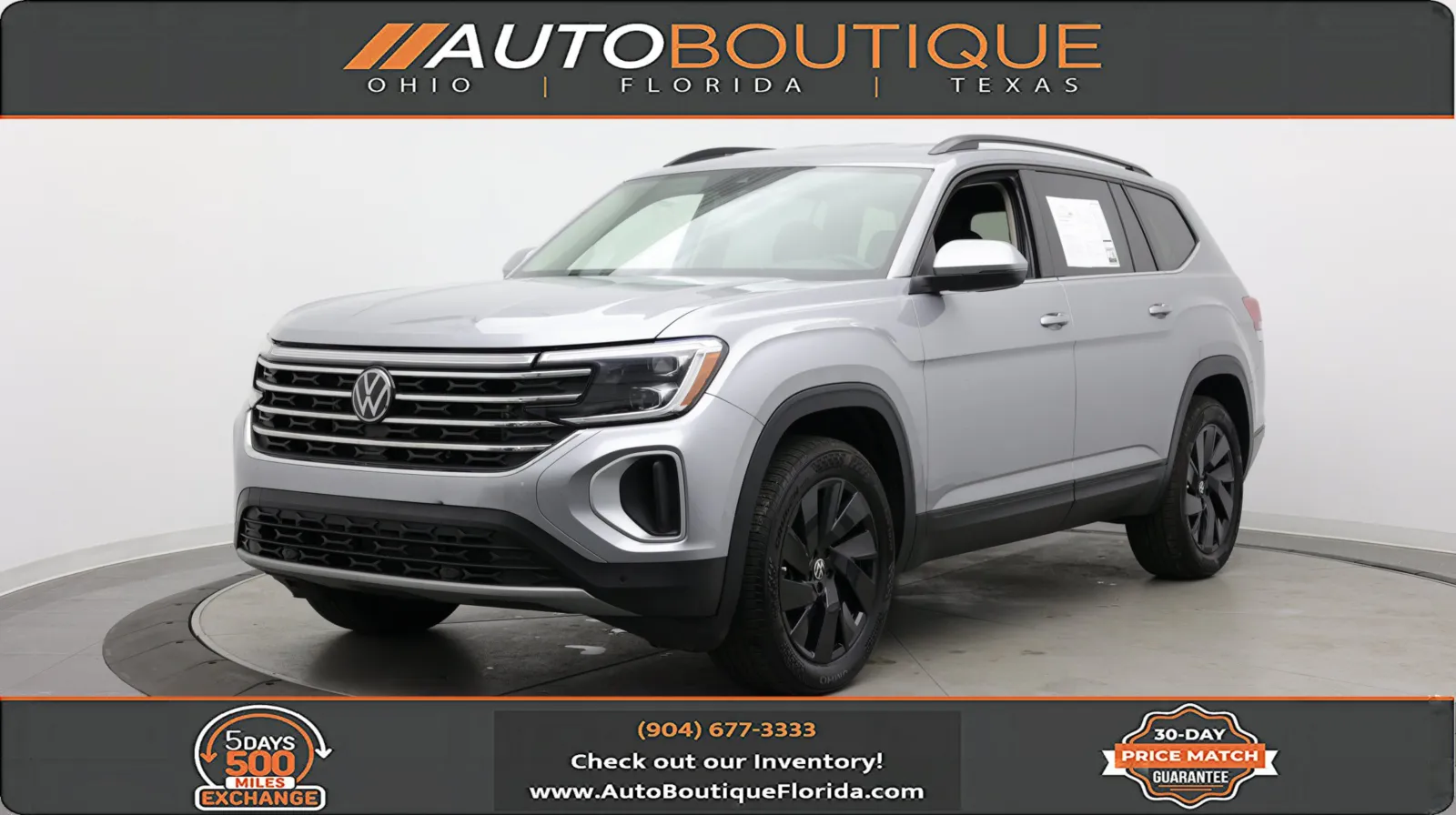 Silver 2024 Volkswagen Atlas 2.0T SE w/Technology for sale in Jacksonville, FL