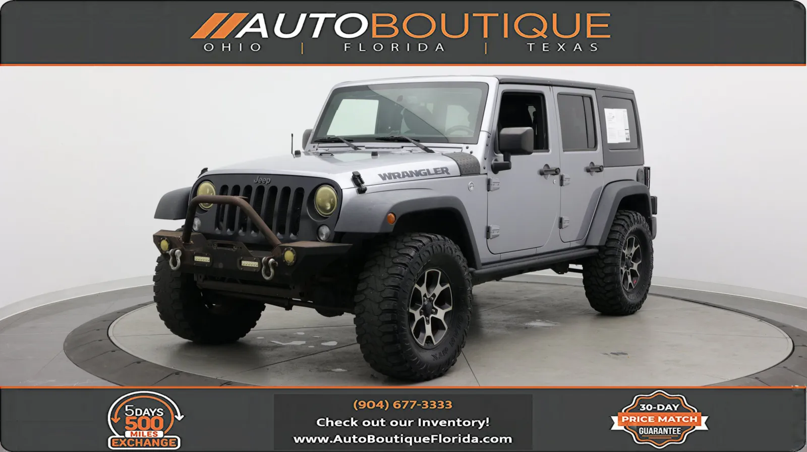 Silver 2016 Jeep Wrangler Unlimited Black Bear for sale in Jacksonville, FL