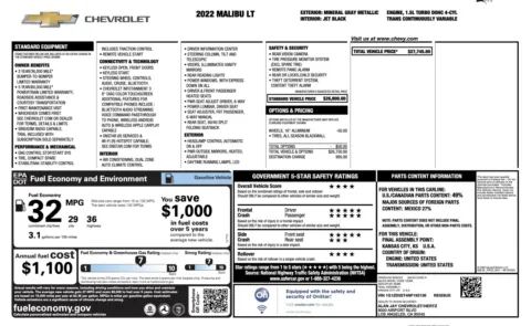 More photos of 2022 Chevrolet Malibu LT at Auto Boutique Florida, FL