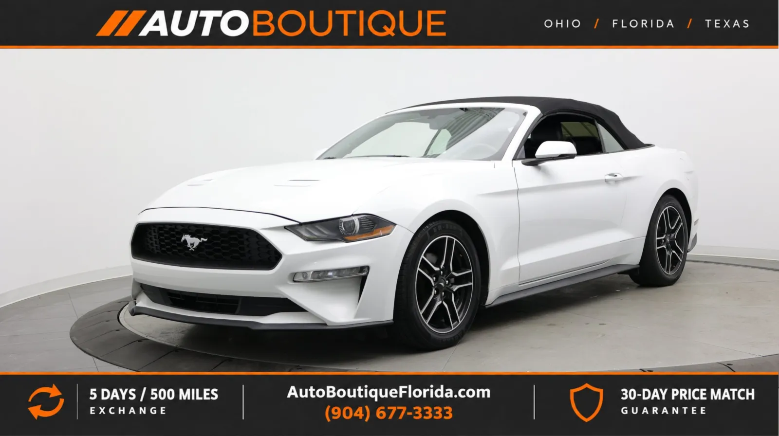 White 2020 Ford Mustang EcoBoost Premium for sale in Jacksonville, FL