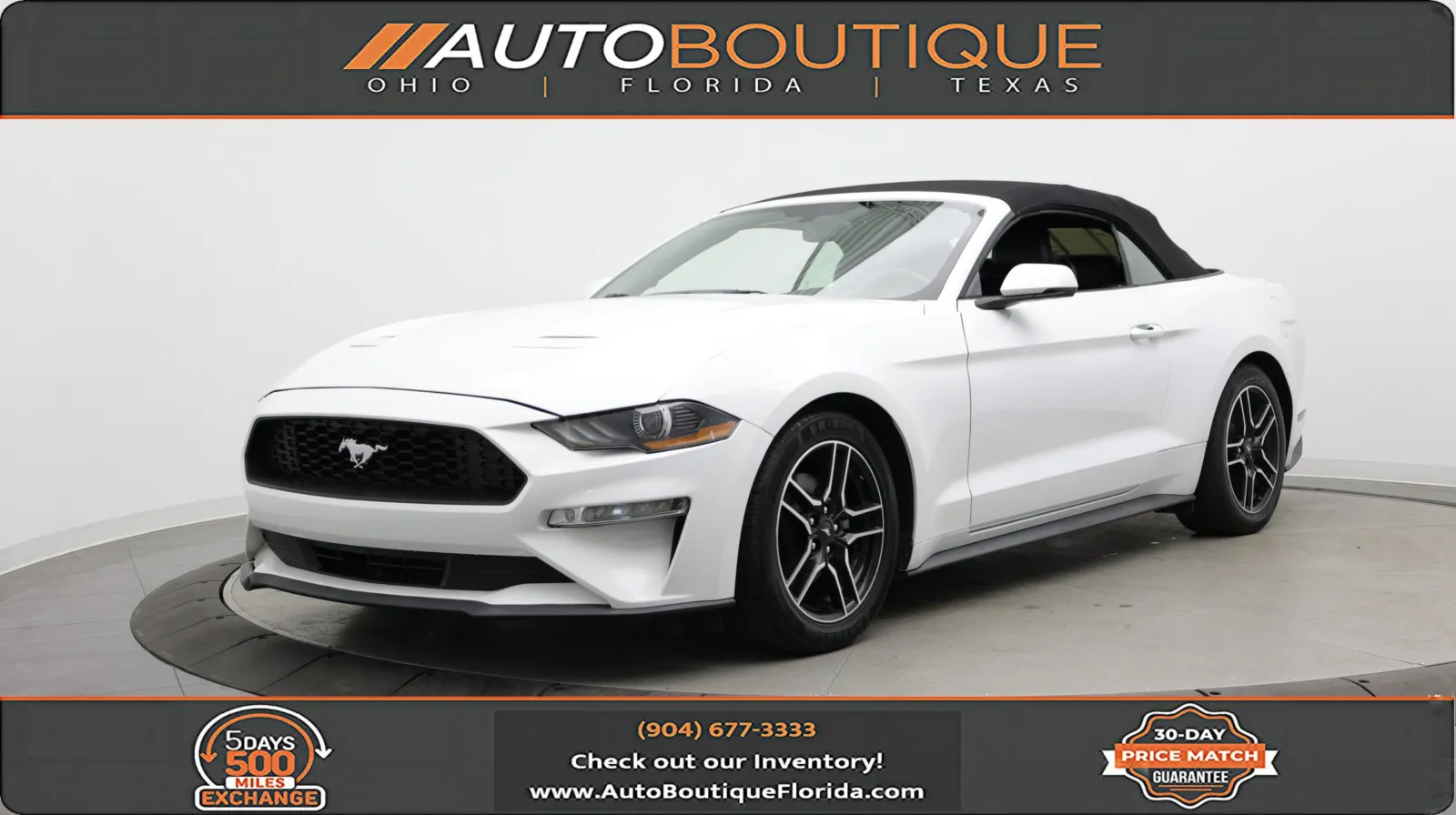 White 2020 Ford Mustang EcoBoost Premium for sale in Jacksonville, FL