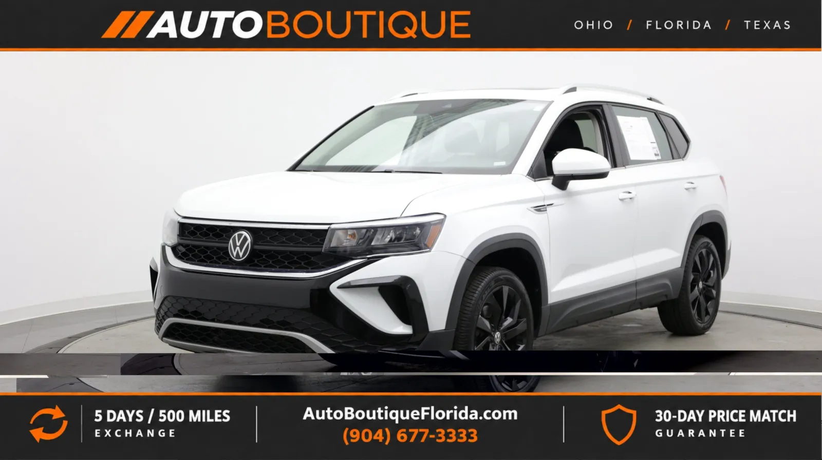 White 2024 Volkswagen Taos SE for sale in Jacksonville, FL