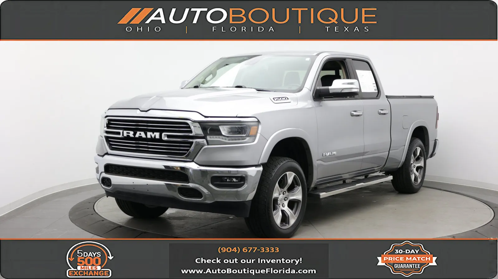 Silver 2020 Ram 1500 Laramie for sale in Jacksonville, FL