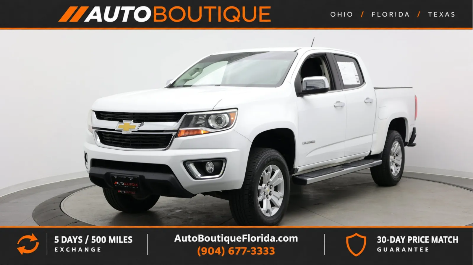 White 2018 Chevrolet Colorado 2WD LT for sale in Jacksonville, FL