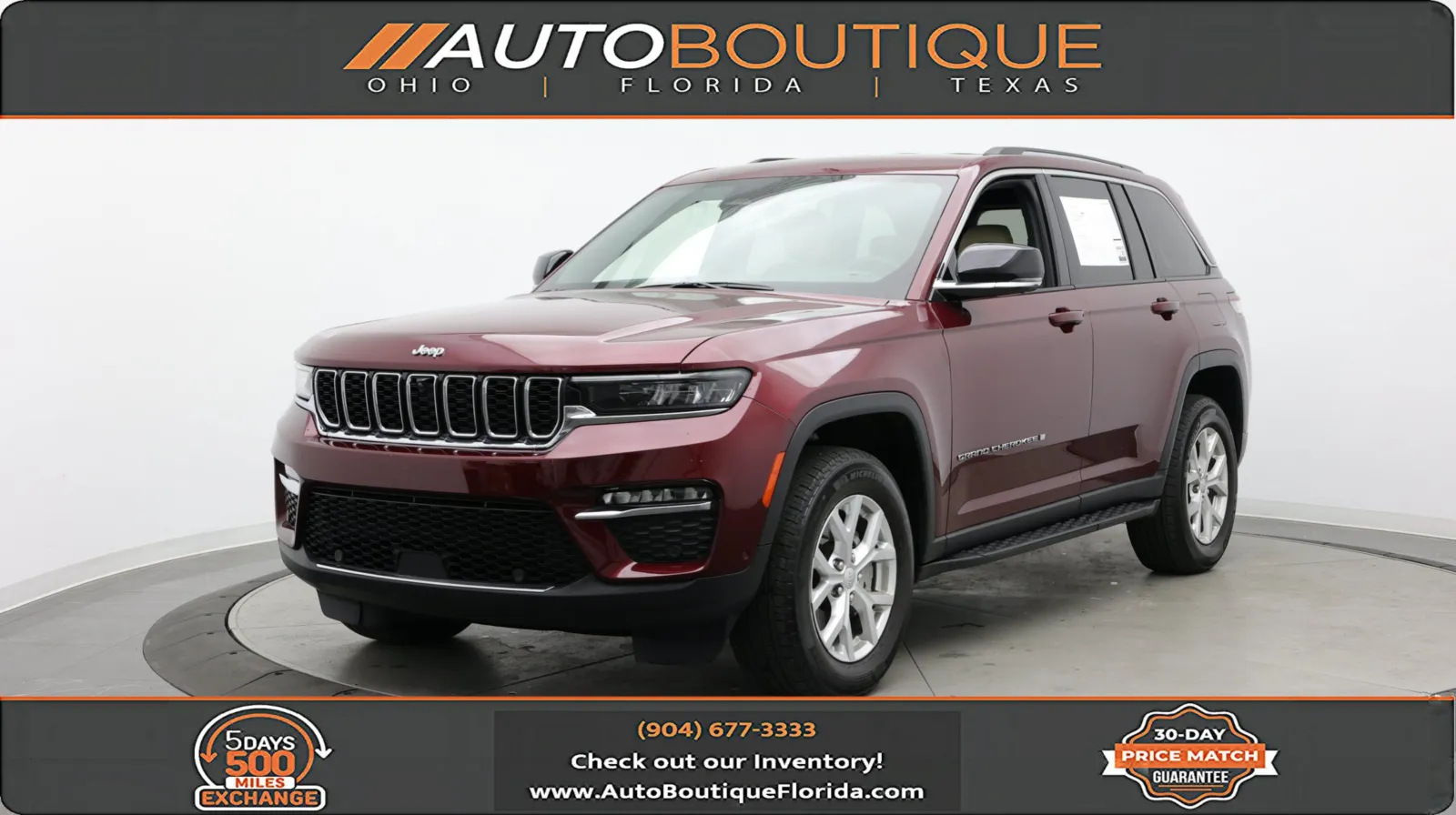 Red 2023 Jeep Grand Cherokee Limited for sale in Jacksonville, FL