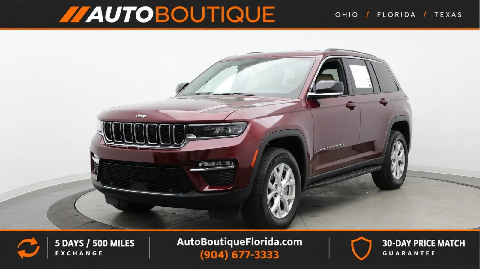 Red 2023 Jeep Grand Cherokee Limited for sale in Jacksonville, FL