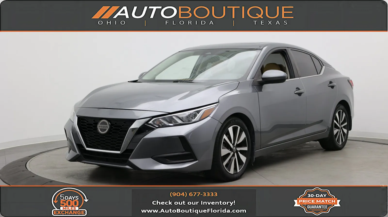 Gray 2021 Nissan Sentra SV for sale in Jacksonville, FL