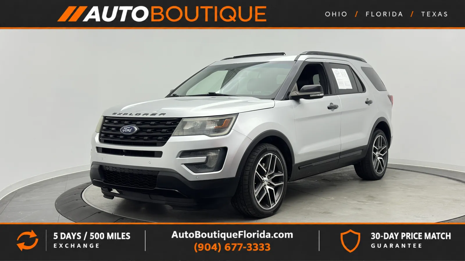 Silver 2016 Ford Explorer Sport for sale in Jacksonville, FL