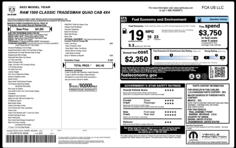More photos of 2023 Ram 1500 Classic Tradesman at Auto Boutique Florida, FL