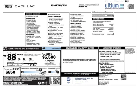 Photos of 2024 Cadillac LYRIQ Tech for sale in Jacksonville, FL at Auto Boutique Florida