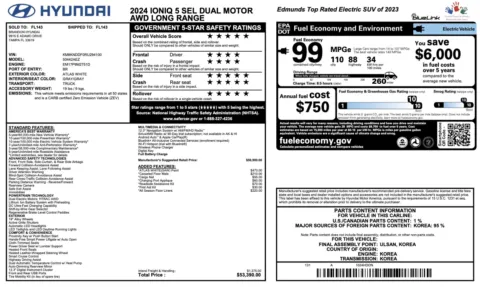 Photos of 2024 Hyundai IONIQ 5 SEL for sale in Jacksonville, FL at Auto Boutique Florida