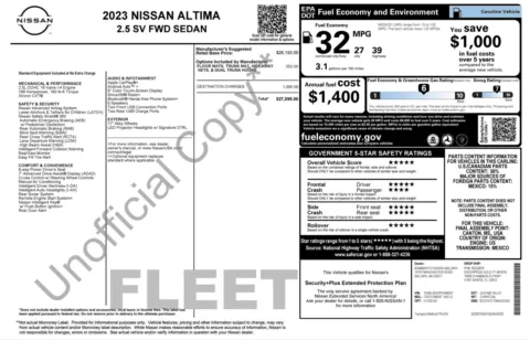 Photos of 2023 Nissan Altima 2.5 SV for sale in Jacksonville, FL at Auto Boutique Florida