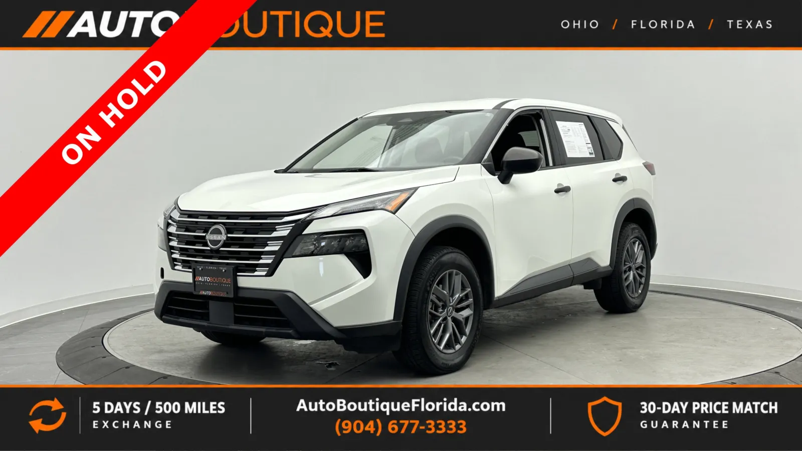 White 2024 Nissan Rogue S for sale in Jacksonville, FL