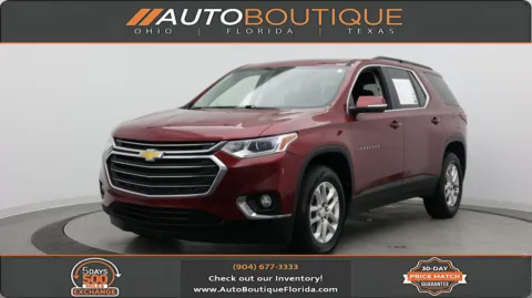 Red 2021 Chevrolet Traverse LT Cloth for sale in Jacksonville, FL