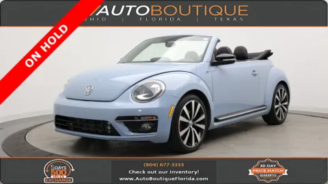 Blue 2015 Volkswagen Beetle Convertible 2.0T R-Line for sale in Jacksonville, FL
