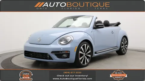 Blue 2015 Volkswagen Beetle Convertible 2.0T R-Line for sale in Jacksonville, FL