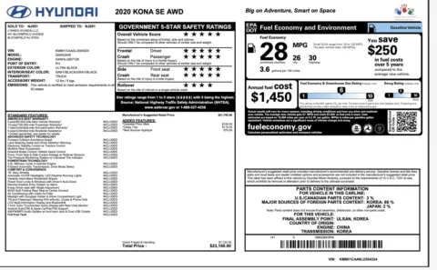 More photos of 2020 Hyundai Kona SE at Auto Boutique Florida, FL