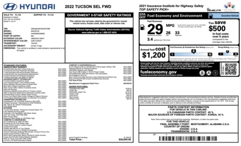 Photos of 2022 Hyundai Tucson SEL for sale in Jacksonville, FL at Auto Boutique Florida