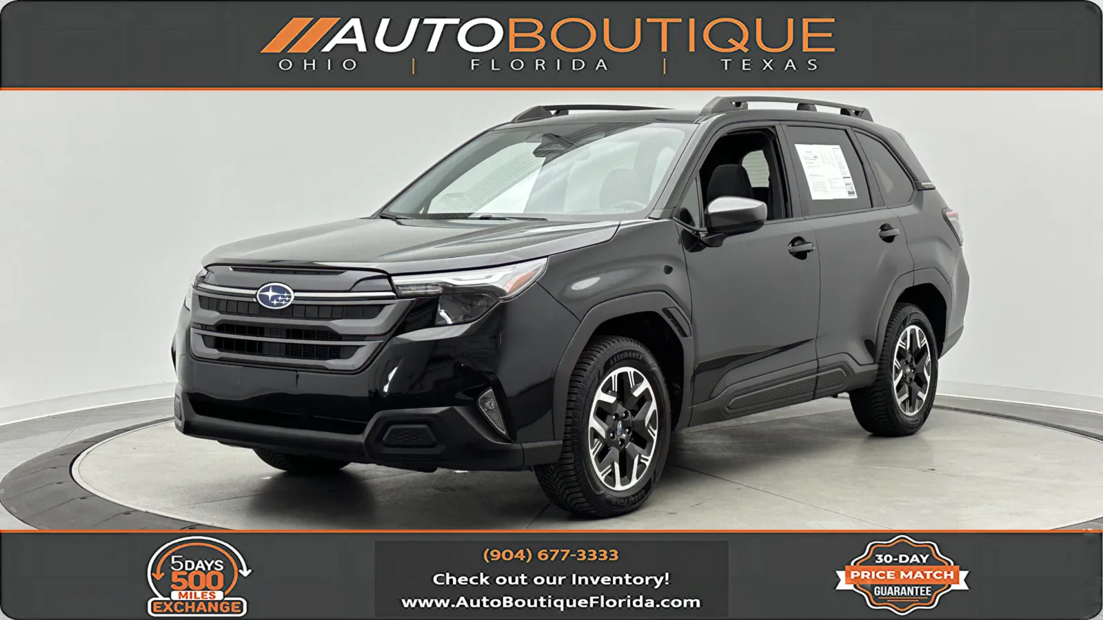 Black 2025 Subaru Forester Premium for sale in Jacksonville, FL