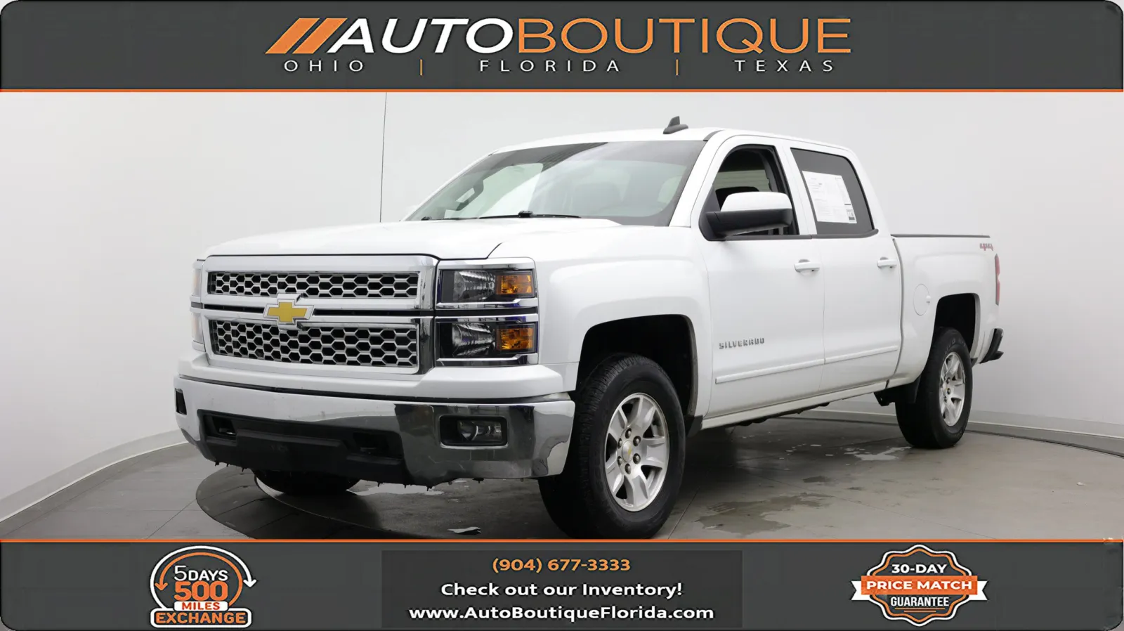 White 2015 Chevrolet Silverado 1500 LT for sale in Jacksonville, FL